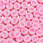 10MM Pink Cancer Ribbon Themed Polymer Clay Beads