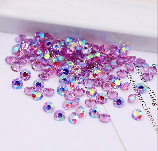 Purple AB Resin Rhinestones, Non-Hotfix, Pointed Rhinestone (4MM/6MM)  D27-07