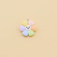Rainbow Flower with Smiley Face Charm (19MM X 19MM)