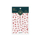 Red and White Pattern Nail Art Stickers