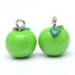 Resin Green Apple Fruit Charm (15mm x 12mm)