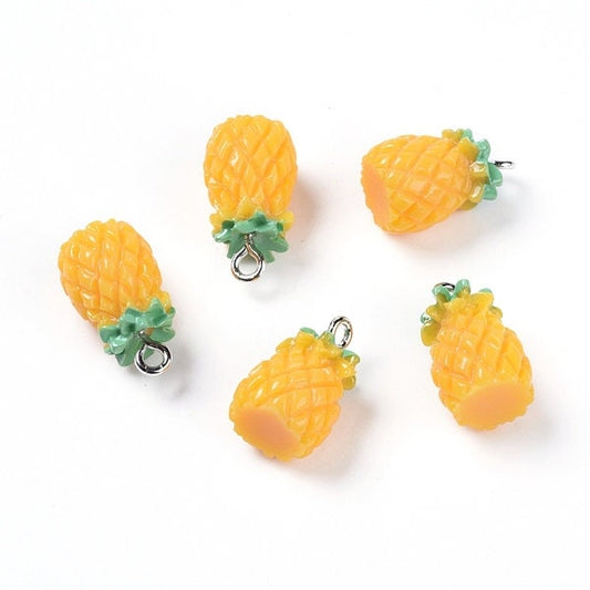 20MM Resin Pineapple, Fruit Themed Charm (20mm)