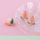 Resin Pink Peach, Fruit Themed Charm (17mm x 21mm)