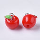 Resin Red Apple Fruit Charm (15mm x 12mm)