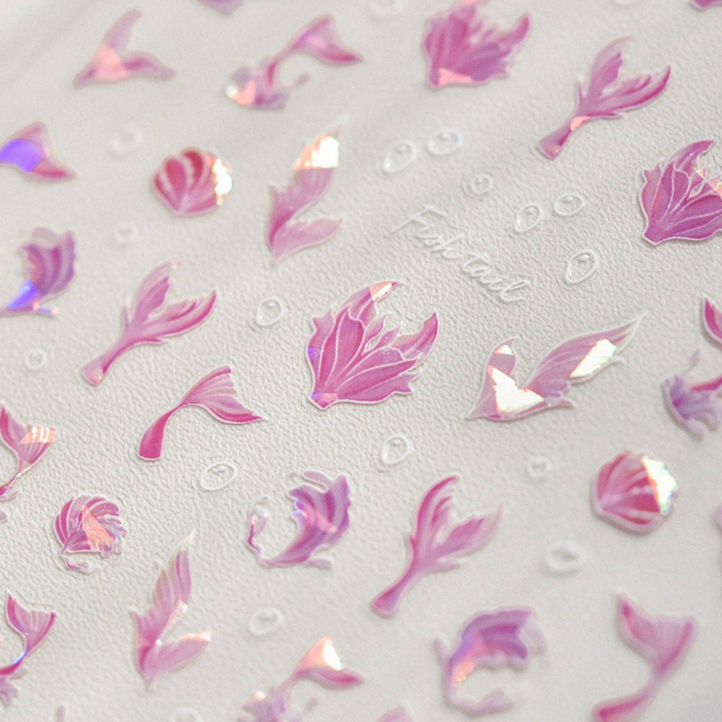 Shattered Glass Rhinestone Mermaid Themed Nail Art Sticker (to3235,to3236)