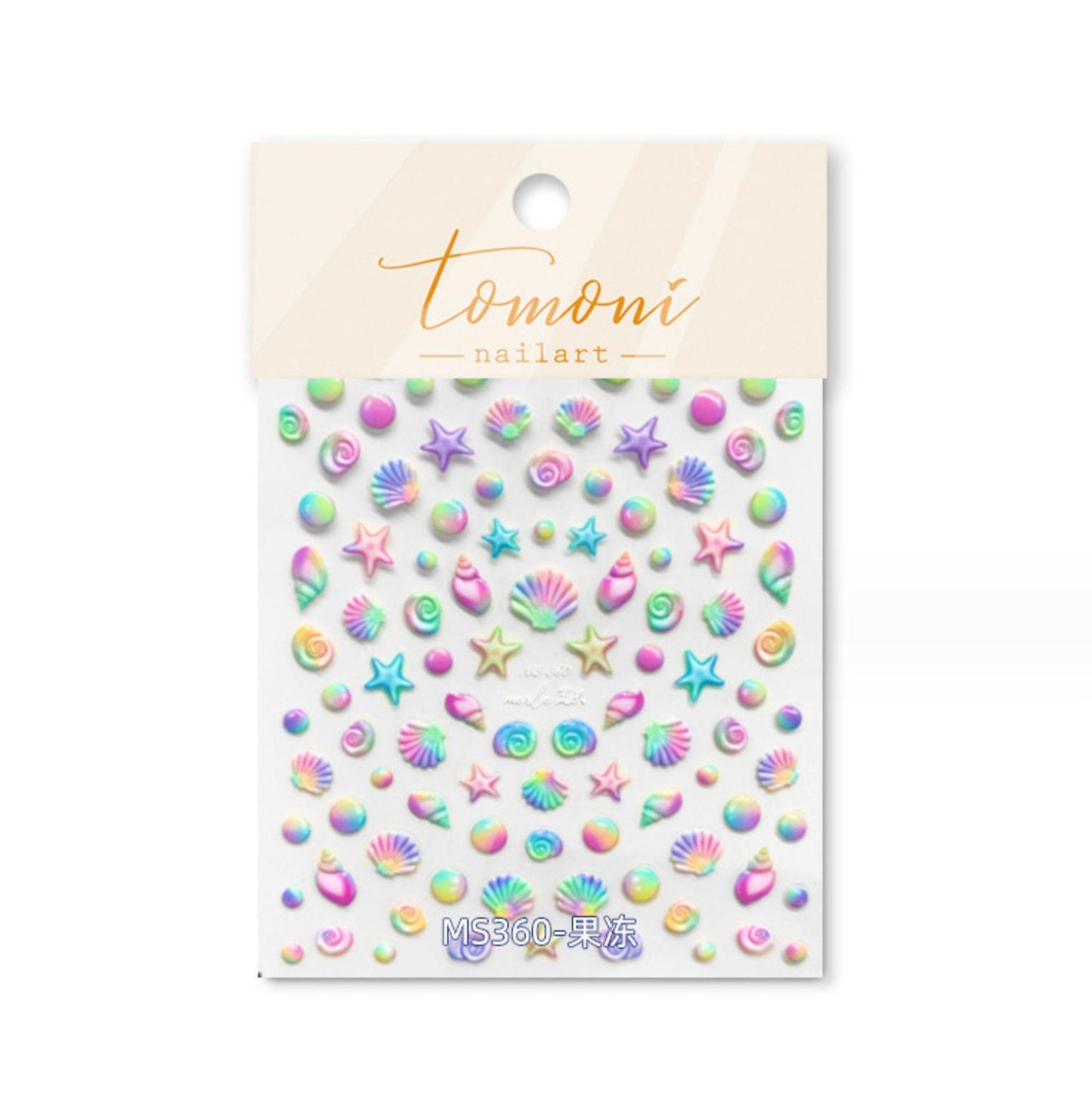 Seashells by the Seashore Themed Nail Art Stickers (MN360, MN368)