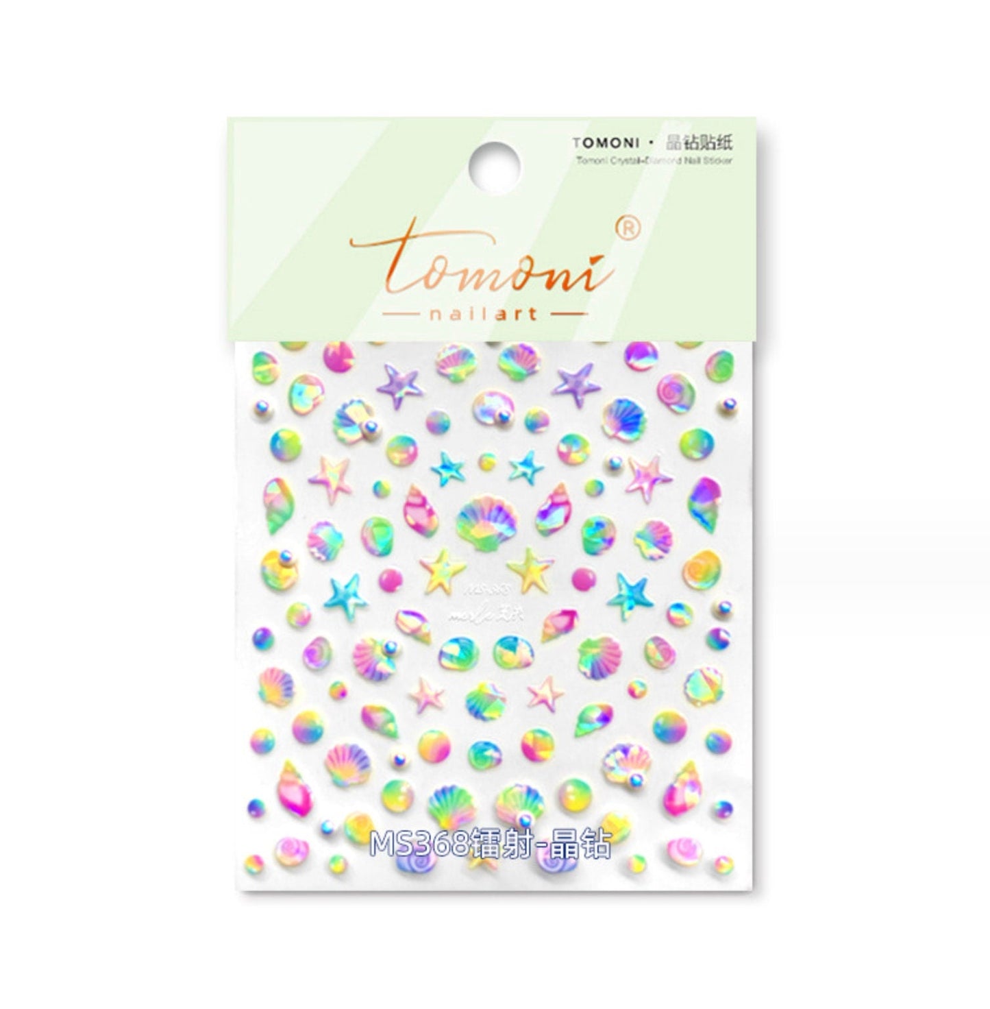 Seashells by the Seashore Themed Nail Art Stickers (MN360, MN368)