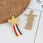 Shooting Star Enamel Zinc Alloy Charm Oil Drop Style Pendant