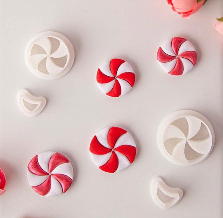 Small/Large Peppermint, Christmas Themed Polymer Clay Tool