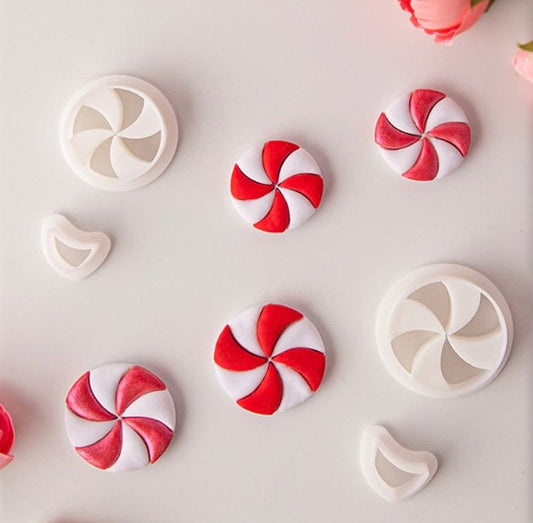 Small/Large Peppermint, Christmas Themed Polymer Clay Tool