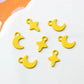 Sparkling Sky Themed Moon and Star Alloy Enamel Charm