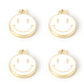 SMALL Happy Face Oil Drop Charm  (14mm x 11.5mm)
