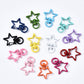 Spray Painted Mixed Color Metal Star Key Rings