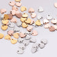 Stainless Steel Heart Shaped Charm Tag (6mm x 7mm)