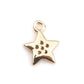 Star Charm with Rhinestone 18K Gold Plated (8MM x 7MM)