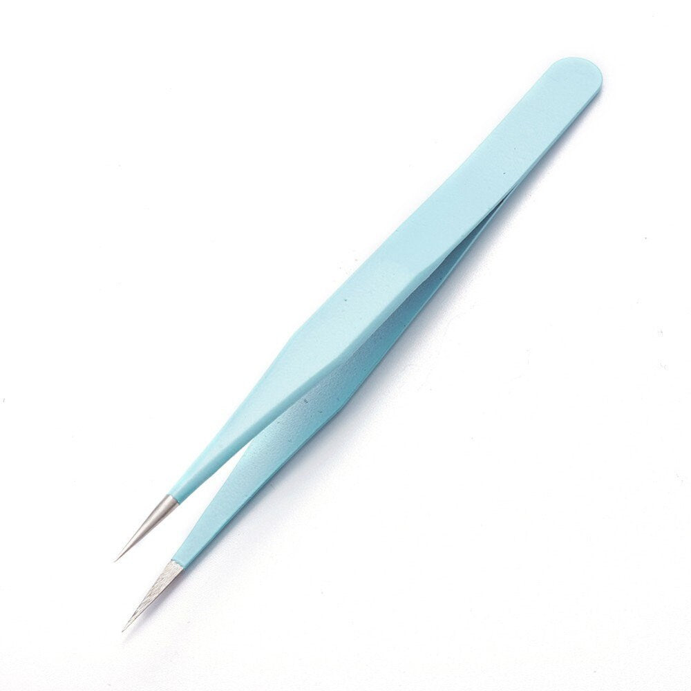 Straight/Bent Stainless Steel Beading Tweezers