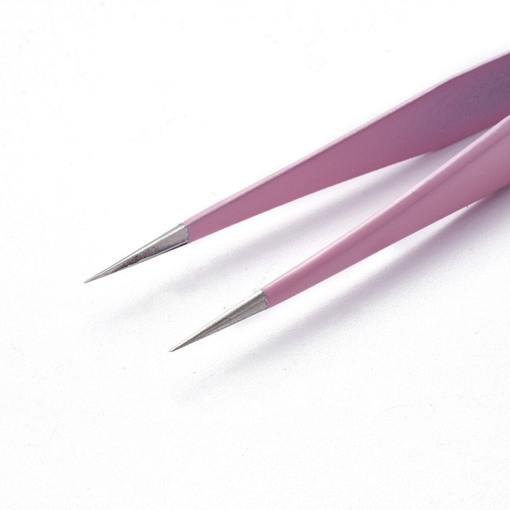 Straight/Bent Stainless Steel Beading Tweezers