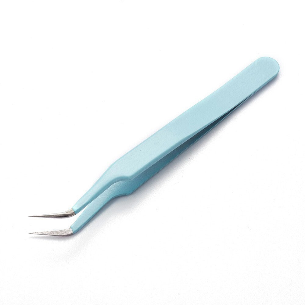 Straight/Bent Stainless Steel Beading Tweezers