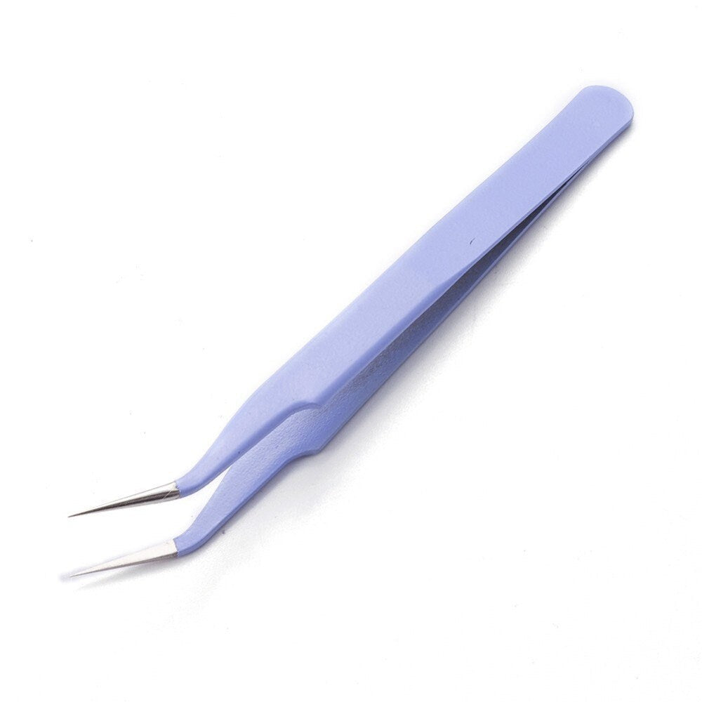 Straight/Bent Stainless Steel Beading Tweezers