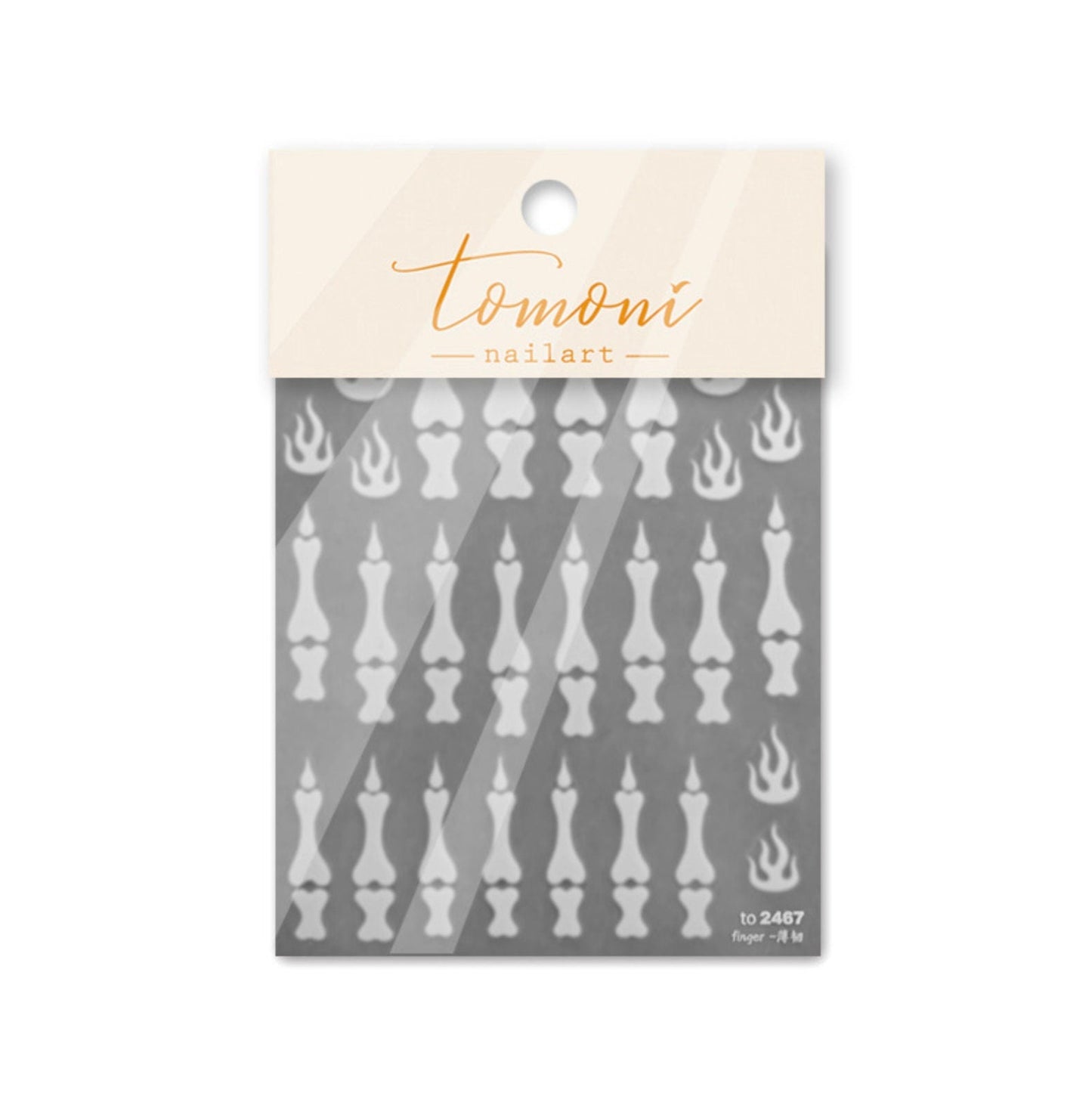 Tomoni Skeleton Hand Bones Nail Stickers (to2467, to2468, to2500, to2502)