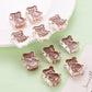 Chunky Transparent Brown Bear Acrylic Bead (26.5x20mm)