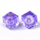 Transparent Epoxy Cube Resin Pendant Charm with Imitation Pearl (16 x 14 x 14mm)