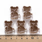 Chunky Transparent Brown Bear Acrylic Bead (26.5x20mm)