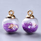 Transparent Glass Globe Orb with Glass Micro Beads and Shell Jewelry