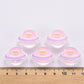 Chunky Transparent Pearl Pink Planet Acrylic Bead (19x26mm)