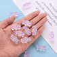Chunky Transparent Purple Wrapped Candy Acrylic Bead (13.5x26.5mm)