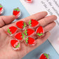 Chunky Transparent Strawberry Bead (25.5x19mm)