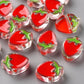 Chunky Transparent Strawberry Bead (25.5x19mm)