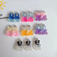 Transparent Two Toned Glitter Colored Gummy Bear Charms (10mm x 15mm)