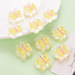 Chunky Transparent Yellow Butterfly Acrylic Bead (25x24mm)