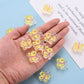 Chunky Transparent Yellow Butterfly Acrylic Bead (25x24mm)