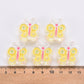 Chunky Transparent Yellow Butterfly Acrylic Bead (25x24mm)