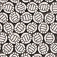 10MM White Volleyball, Sports Themed Polymer Clay Beads