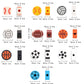 10MM White Volleyball, Sports Themed Polymer Clay Beads