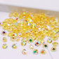 Yellow AB Resin Rhinestones, Non-Hotfix, Pointed Rhinestone (4MM/6MM)  D27-01