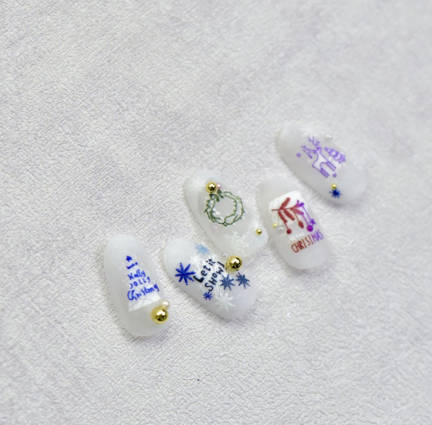 Winter Wonderland, Christmas Themed Nail Art Stickers (to2446, 2448)