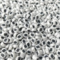 BULK White Flat Round Acrylic with Hashtag, Pound Sign Symbol Beads (4mm x 7mm)