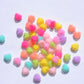 BULK 9MM Bright Colored Heart Acrylic Spacer Beads with Vertical Hole