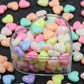 BULK 13MM Rounded Pastel Acrylic Heart Spacer Beads with Vertical Hole