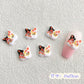 Kitsune Fox Mask, Animal Theme Nail Art Charm, Mini Cabochon (10mm x 11mm)