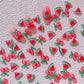 10MM x 10MM Translucent Watermelon Slice and Cherry Themed 3D Nail Art Charms