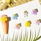 10MM x 9MM Bee on Flower, Floral Themed 3D Nail Art Charms, Mini Cabochon