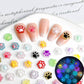 10MM x 9MM Color Changing Animal Paw 3D Nail Art Charms, Mini Cabochon