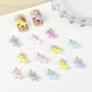 11MM x 12MM Glow-in-Dark Cute Unicorns, 3D Nail Art Charms, Mini Cabochon