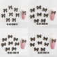11MM Checkered Ribbon Bows Themed 3D Nail Art Charms, Mini Cabochon