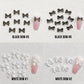 11MM Checkered Ribbon Bows Themed 3D Nail Art Charms, Mini Cabochon